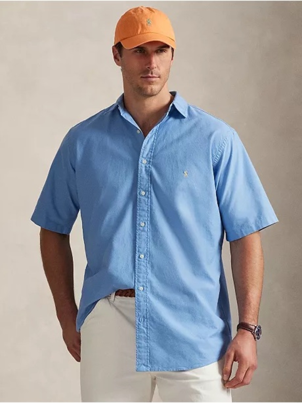 Polo Ralph Lauren Blue Short Sleeve Button Down Shirt
